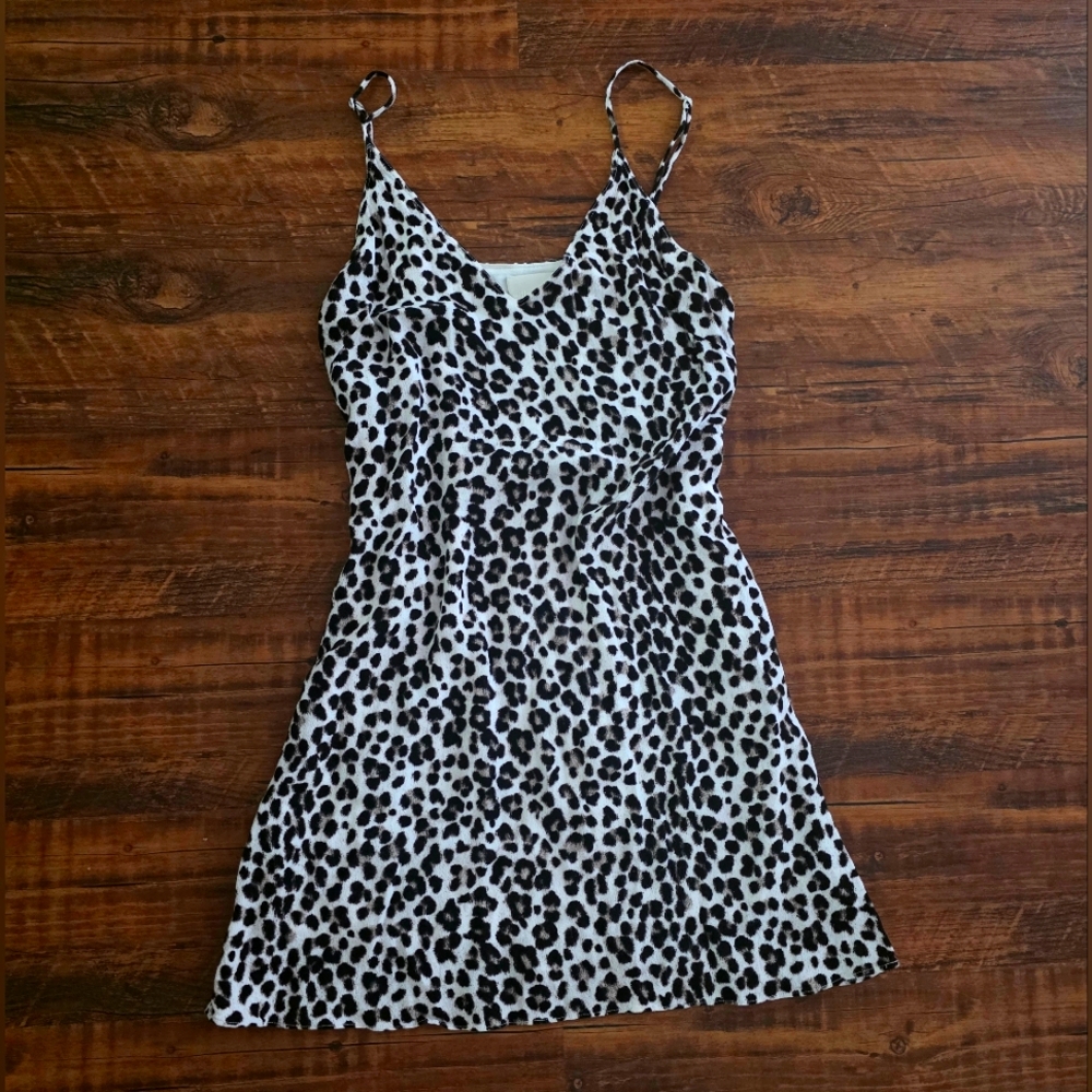Wilfred Free Leopard Print Vivienne Camisole Mini Dress Aritzia XXS